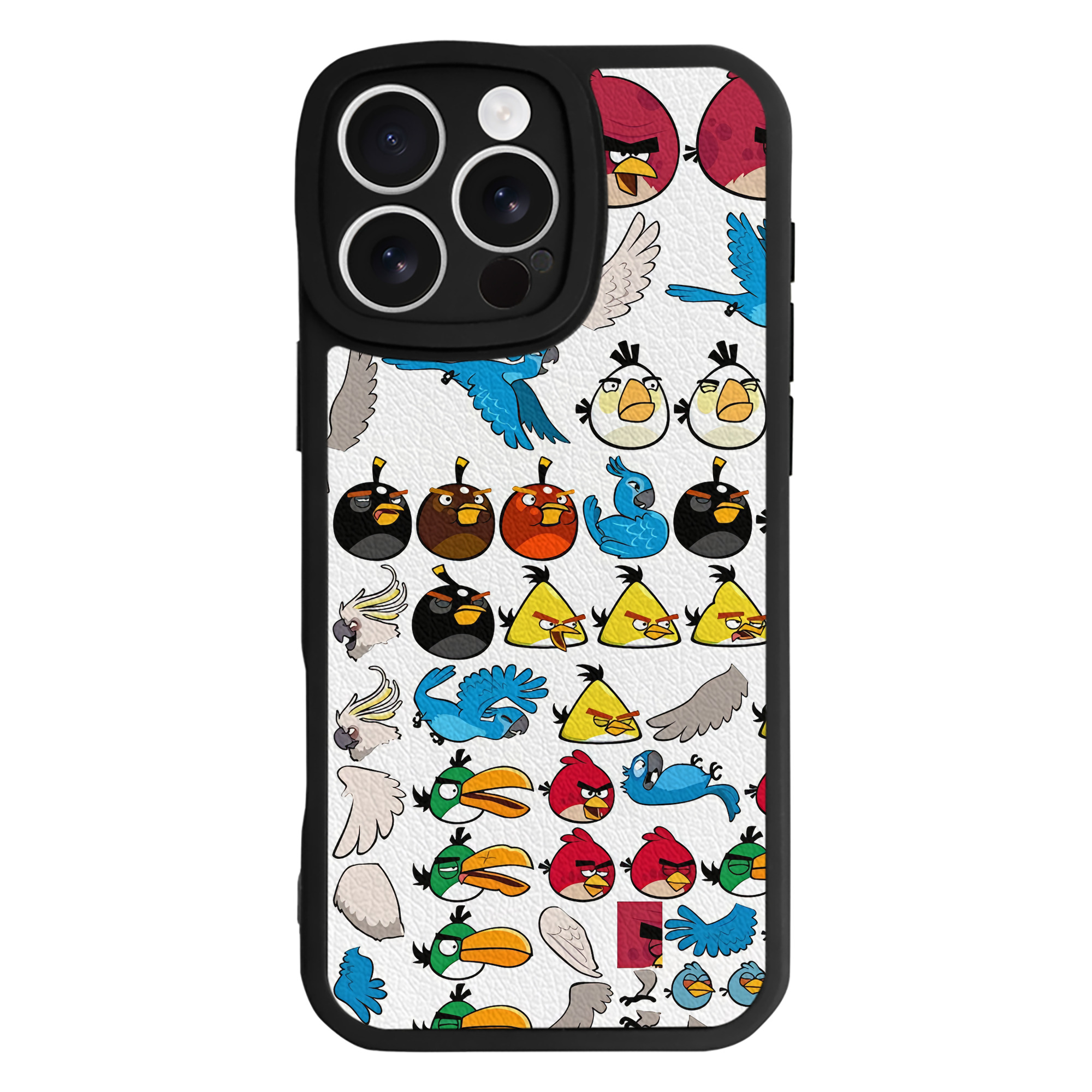 （画像用） Angry Birds アングリーバード 【iPhone 16シリーズ対応】シリコンスマホケース（レザー調） 材質：シリコン